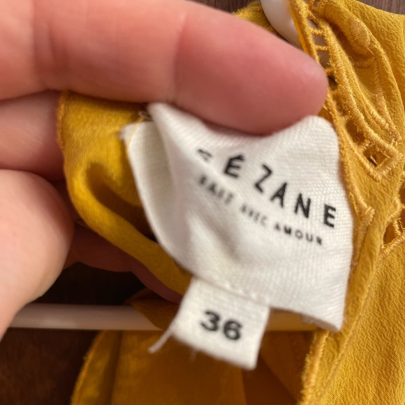 Beautiful sezane top silk mustard size 36 - Picture 4 of 6
